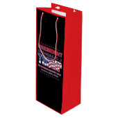 Präsident Trump Einweihung 2025 Geschenktüte Für Weinflaschen (Vorderseite Schrägansicht)