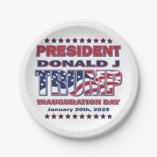Präsident Trump Einweihung 2025 Pappteller