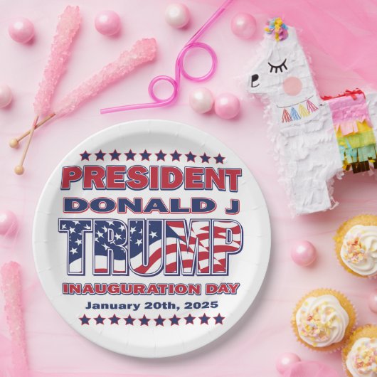 Präsident Trump Einweihung Pappteller (Party)