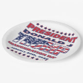 Präsident Trump Einweihung Pappteller (Schrägansicht)