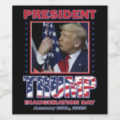Präsident Trump Einweihung Weinetikett (Einzelnes Label)