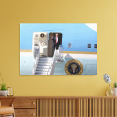 Präsident Trump entzieht Luftwaffe Eins Leinwanddruck (Insitu (Wohnzimmer))
