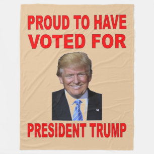 PRÄSIDENT TRUMP FLEECEDECKE