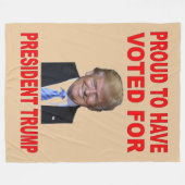 PRÄSIDENT TRUMP FLEECEDECKE (Vorderseite (Horizontal))
