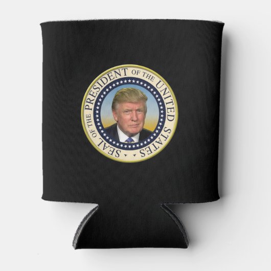 Präsident Trump Foto Präsident Siegel Dosenkühler (Vorderseite)