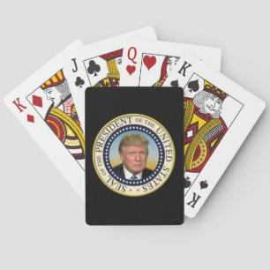 Präsident Trump Foto Presidential Seal Spielkarten