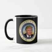 Präsident Trump Foto Presidential Seal Tasse (Links)