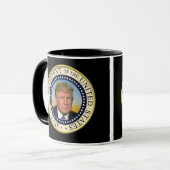 Präsident Trump Foto Presidential Seal Tasse (Vorderseite Links)