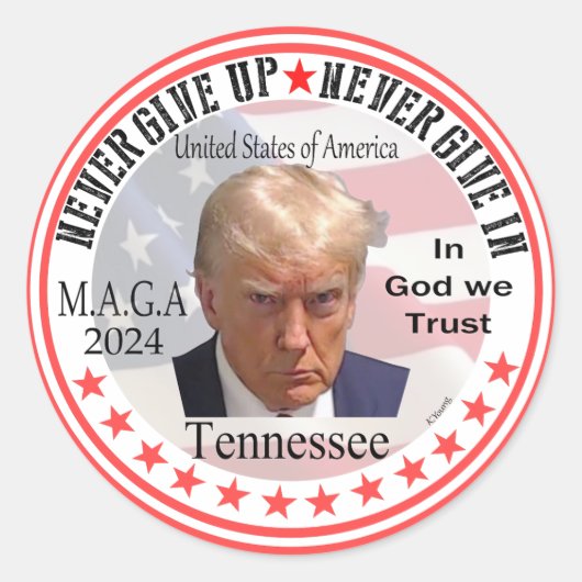 Präsident Trump für Tennessee, Sticker (Vorderseite)