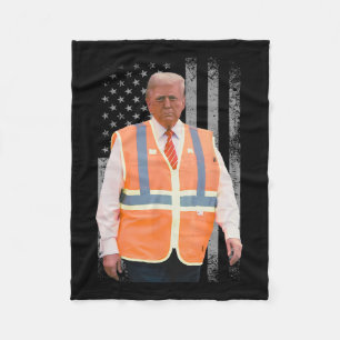 Präsident Trump Garbage Truck Worker Vest USA Flag Fleecedecke