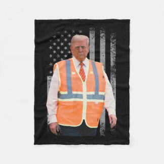Präsident Trump Garbage Truck Worker Vest USA Flag Fleecedecke