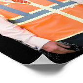 Präsident Trump Garbage Truck Worker Vest USA Flag Poster (Ecke)