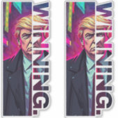 Präsident Trump - GEWINNEN Aufkleber (Vorderseite)