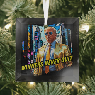 Präsident Trump - Gewinner geben nie auf Ornament Aus Glas