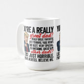 Präsident Trump Great Dad Mug Kaffeetasse (Vorderseite Links)