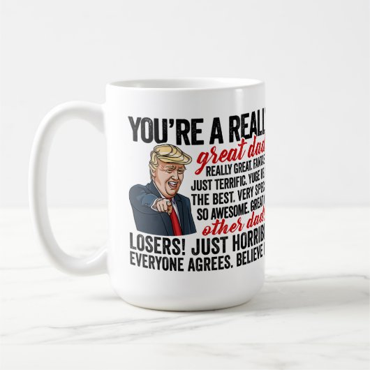 Präsident Trump Great Dad Mug Kaffeetasse (Links)