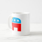 Präsident Trump Hair GOP-Symbol Kaffeetasse (Vorderseite Links)