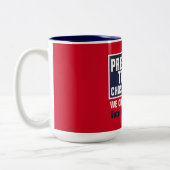 Präsident Trump hat sich für die USA entschieden Zweifarbige Tasse (Links)