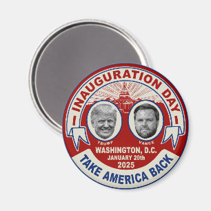 Präsident Trump JD Vance Amtseinführungs-Tag-Souve Magnet