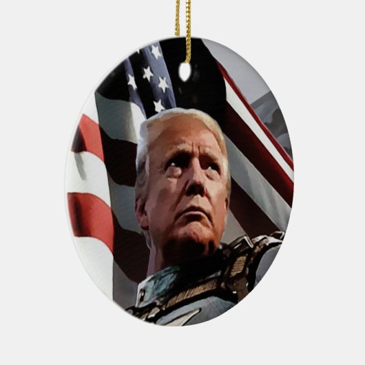 Präsident Trump Keramik Ornament (Rechts)