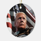 Präsident Trump Keramik Ornament (Links)