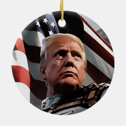 Präsident Trump Keramik Ornament (Hinten)