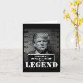 Präsident Trump Legend Mugshot Karte (Gelbe Blume)