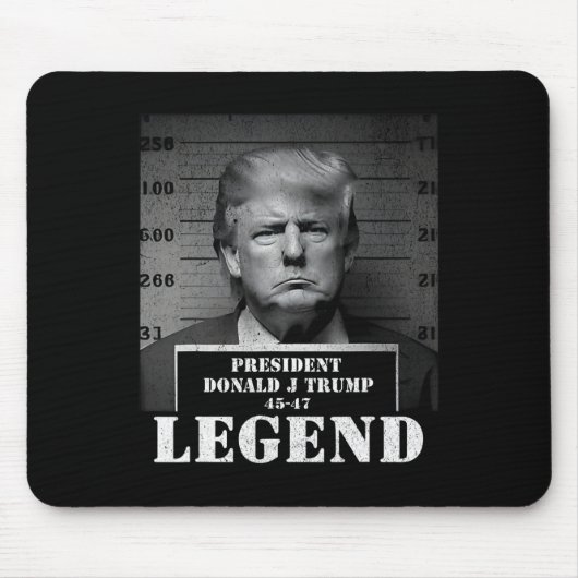 Präsident Trump Legend Mugshot Mousepad (Vorne)