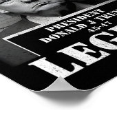 Präsident Trump Legend Mugshot Poster (Ecke)