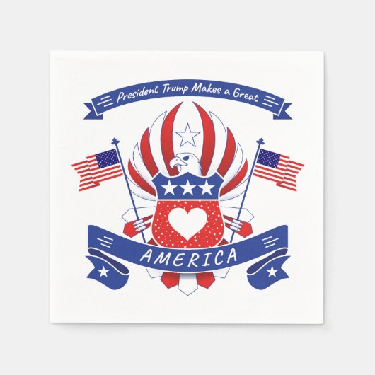 Präsident Trump macht ein großes AMERIKA Serviette (Vorderseite)