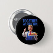 Präsident Trump macht Pommes frites  Button (Vorne & Hinten)