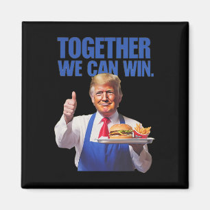 Präsident Trump macht Pommes frites Magnet