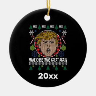 Präsident Trump macht Weihnachten wieder zum Feier Keramik Ornament