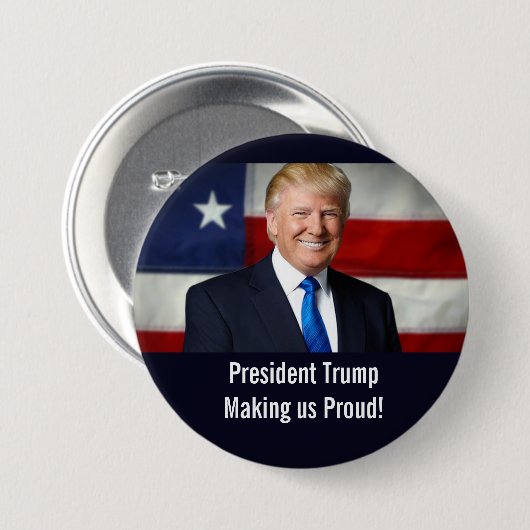 Präsident Trump Making wir stolzer Knopf Button (Vorne & Hinten)