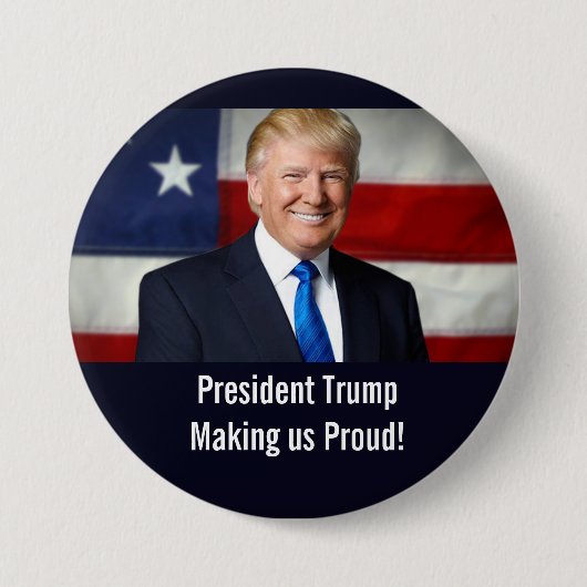 Präsident Trump Making wir stolzer Knopf Button (Vorderseite)