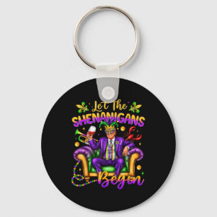 Präsident Trump Mardi Gras Funny Ließ die Shenanig Schlüsselanhänger