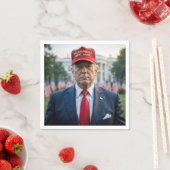 Präsident Trump mit einem Red Hat Serviette (Beispiel)