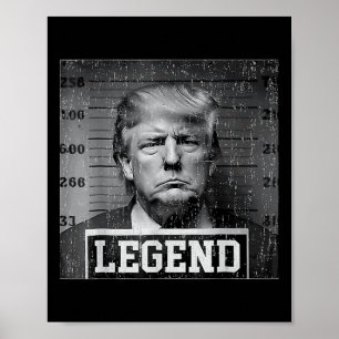 Präsident Trump Mug Shot Legende Republikaner Trum Poster