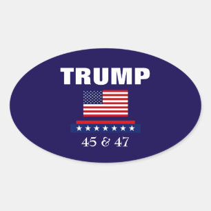 PRÄSIDENT TRUMP OVALER AUFKLEBER