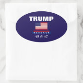 PRÄSIDENT TRUMP OVALER AUFKLEBER (Tasche)