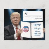 Präsident Trump 📜 Patriotic Wedding Custom Ankündigungspostkarte (Vorderseite)