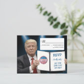 Präsident Trump 📜 Patriotic Wedding Custom Ankündigungspostkarte (Stehend Vorderseite)