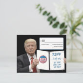 Präsident Trump 📜 Patriotic Wedding Custom Ankündigungspostkarte (Stehend Vorderseite)