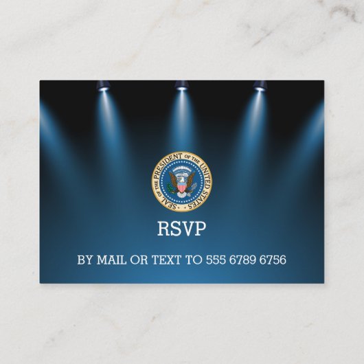 Präsident Trump 📜 Patriotic Wedding Custom Begleitkarte (Rückseite)