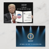 Präsident Trump 📜 Patriotic Wedding Custom Begleitkarte (Vorne/Hinten)