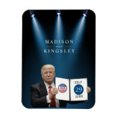 Präsident Trump 🇺 ✨ Patriotic Wedding Custom Magnet (Vertikal)