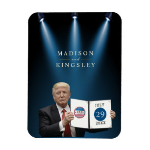 Präsident Trump 🇺 ✨ Patriotic Wedding Custom Magnet