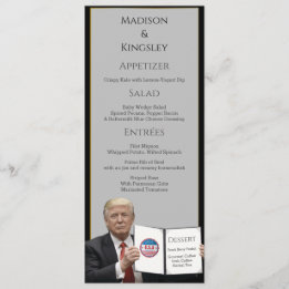 Präsident Trump 📜 Patriotic Wedding Custom Menükarte