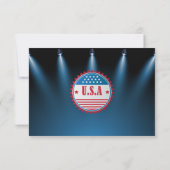 Präsident Trump 📜 Patriotic Wedding Custom RSVP Karte (Rückseite)