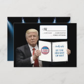 Präsident Trump 📜 Patriotic Wedding Custom RSVP Karte (Vorne/Hinten)